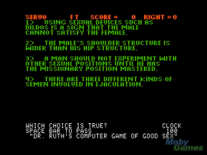 Dr. Ruth\'s Computer Game of Good Sex