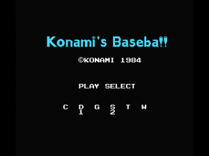 Konami\'s Baseball