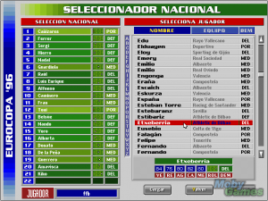 PC Selección Española de Fútbol Eurocopa \'96