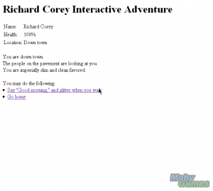 Richard Corey Interactive Adventure